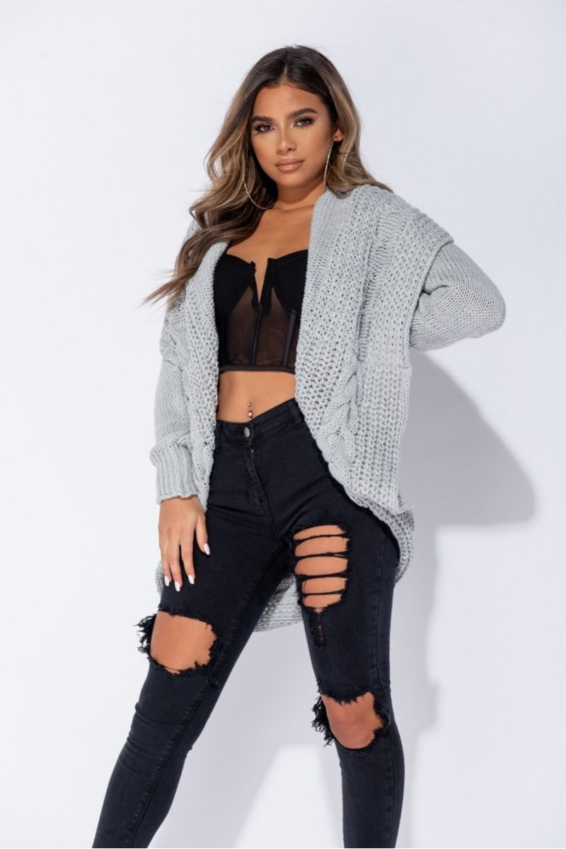 Cozy Chunky Cable Knit Cardigan